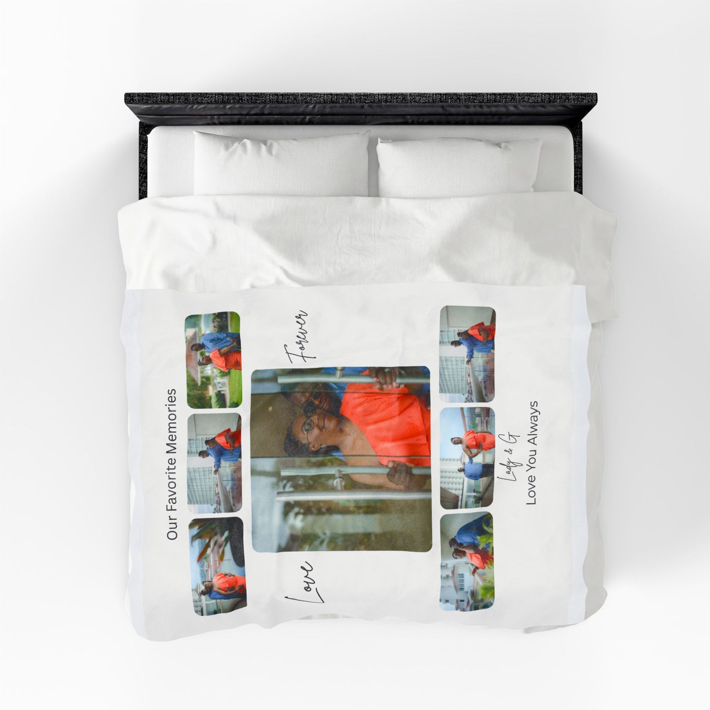 Custom Photo Collage Blanket – Personalized Memory Blanket with Photos & Names