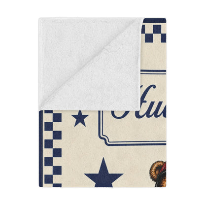 Personalized Racing Teddy Bear Blanket