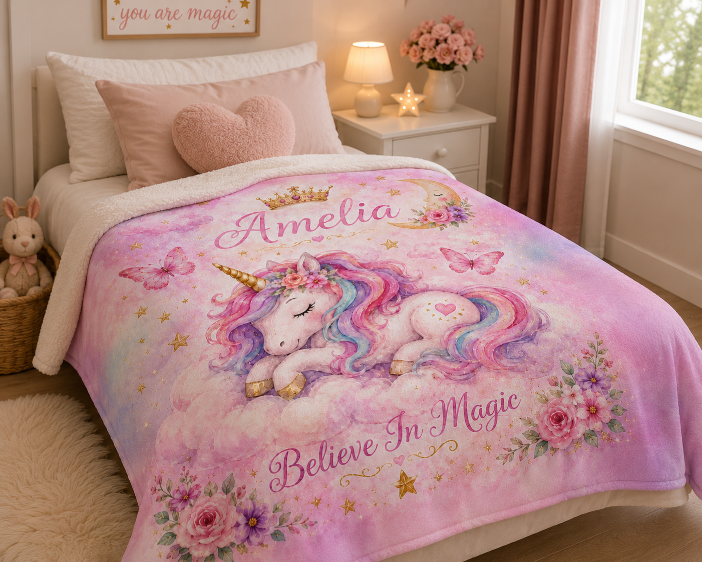 Personalized Unicorn Nursery Print