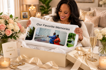 Custom Photo Collage Blanket – Personalized Memory Blanket with Photos & Names
