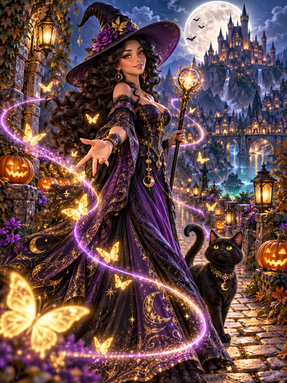 Halloween Witch Blanket – 60x80 Plush Fleece | Choose Your Design