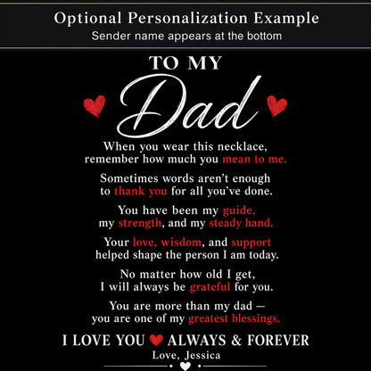 To My Dad Cuban Link Chain Necklace | Meaningful Gift for Dad