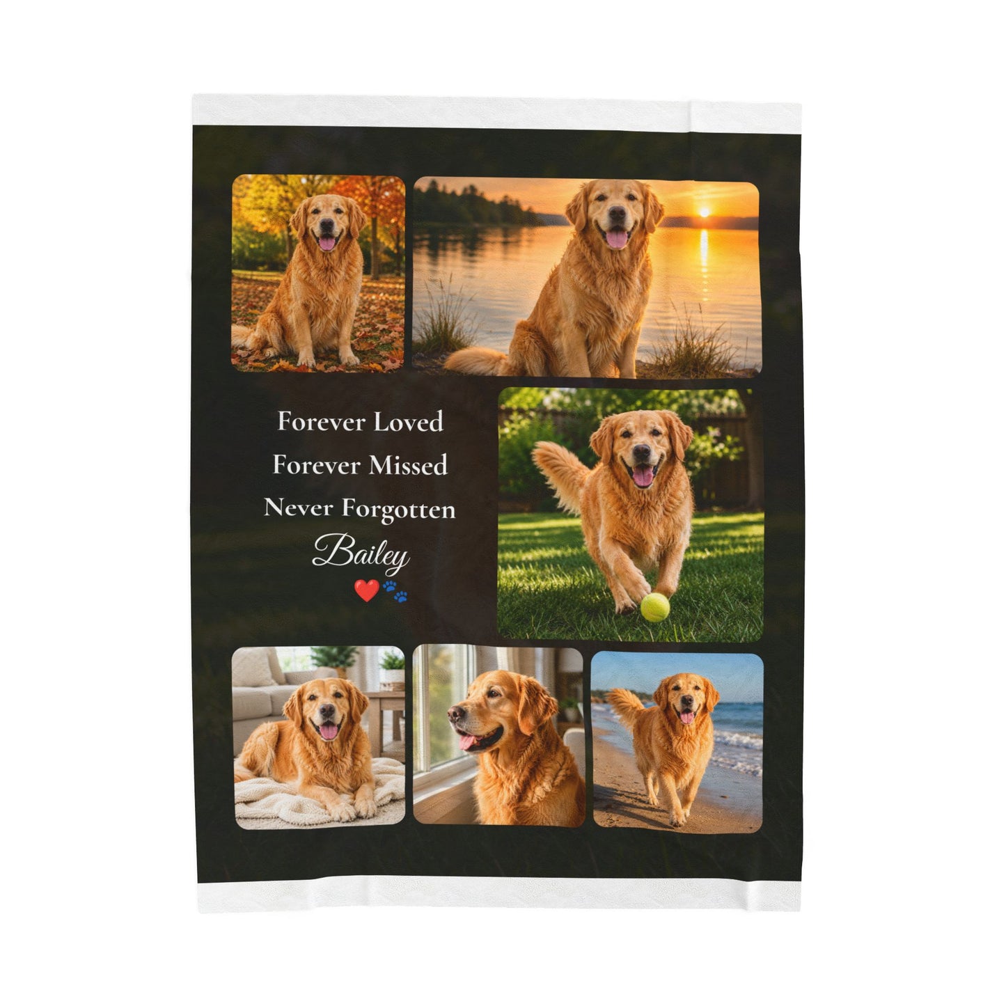 Personalized Pet Memorial Blanket – Forever Loved Keepsake