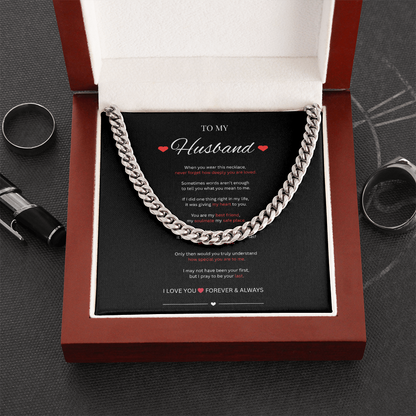 To My Husband Cuban Link Necklace | Meaningful Gift From Wife