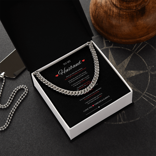To My Husband Cuban Link Necklace | Meaningful Gift From Wife