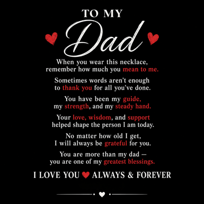 To My Dad Cuban Link Chain Necklace | Meaningful Gift for Dad