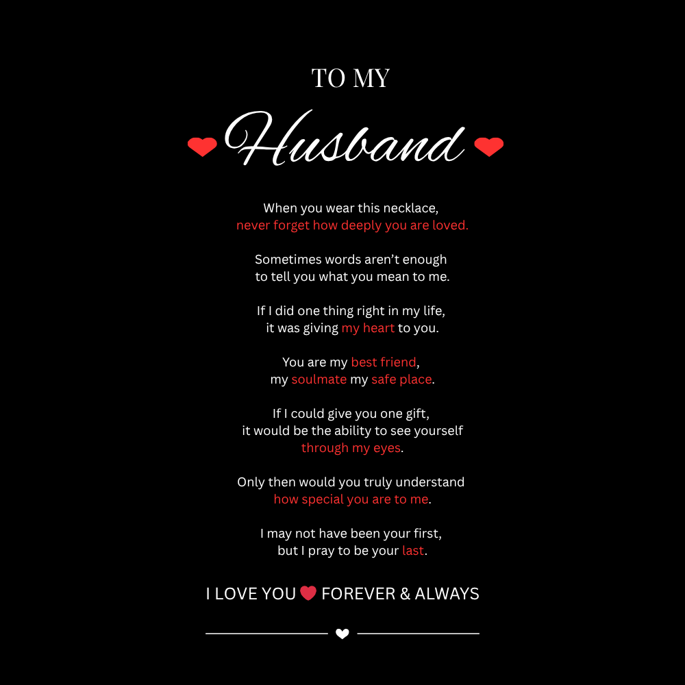 To My Husband Cuban Link Necklace | Meaningful Gift From Wife