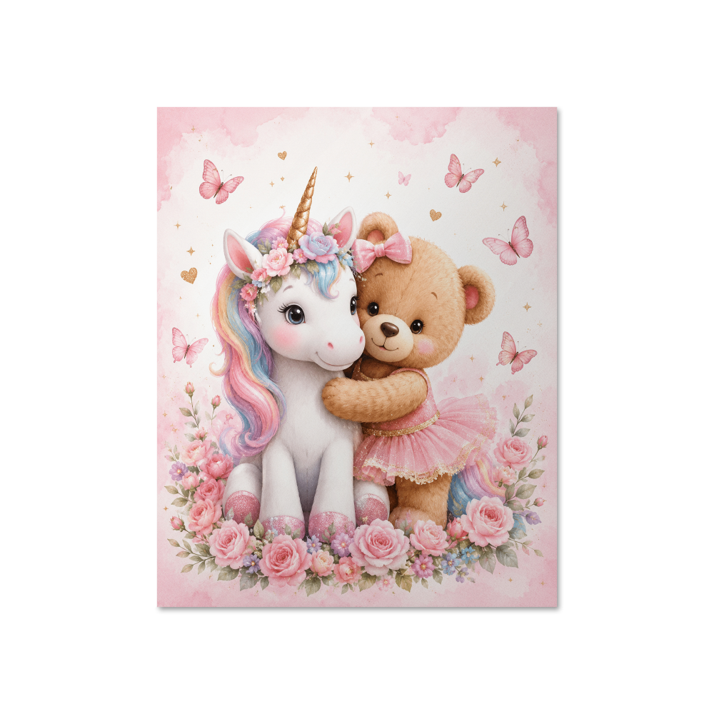 🧸🦄 Unicorn & Teddy Print