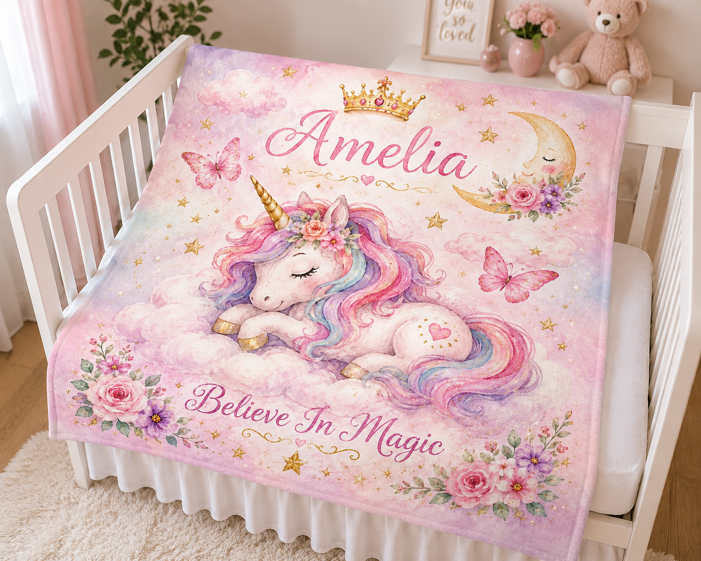 Personalized Unicorn Nursery Print