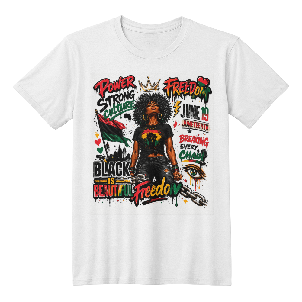 Juneteenth Freedom Shirt | Black Is Beautiful | Power Strong Culture Graphic Tee