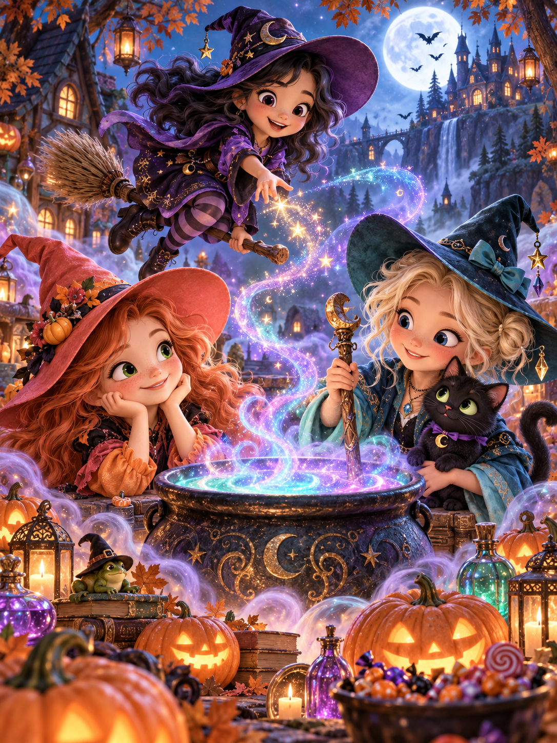 Halloween Witch Blanket – 60x80 Plush Fleece | Choose Your Design