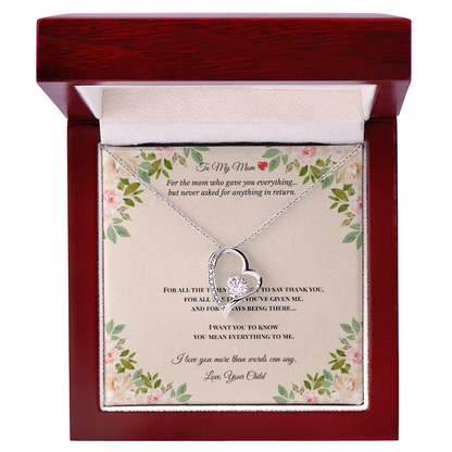 To My Mom – Forever Love Necklace ❤️