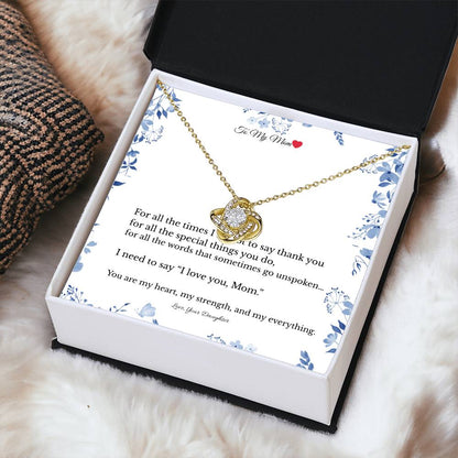 To My Mom – Love Knot Necklace From Daughter ❤️ | Mother's Day Gift