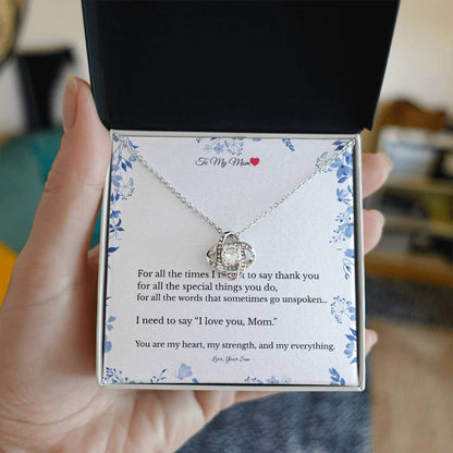 To My Mom – Love Knot Necklace From Son ❤️ | Mother's Day Gift