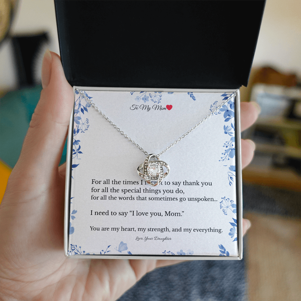 To My Mom – Love Knot Necklace From Daughter ❤️ | Mother's Day Gift