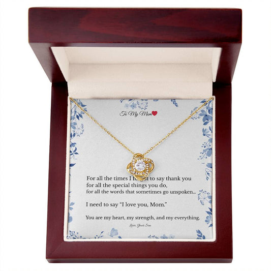 To My Mom – Love Knot Necklace From Son ❤️ | Mother's Day Gift