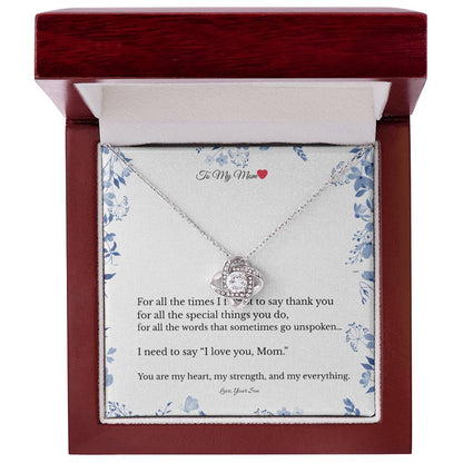 To My Mom – Love Knot Necklace From Son ❤️ | Mother's Day Gift
