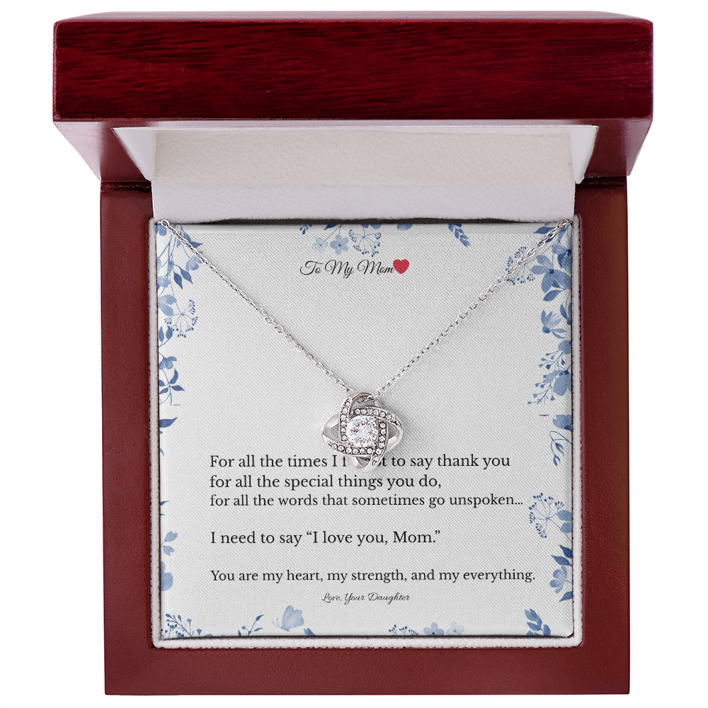 To My Mom – Love Knot Necklace From Daughter ❤️ | Mother's Day Gift
