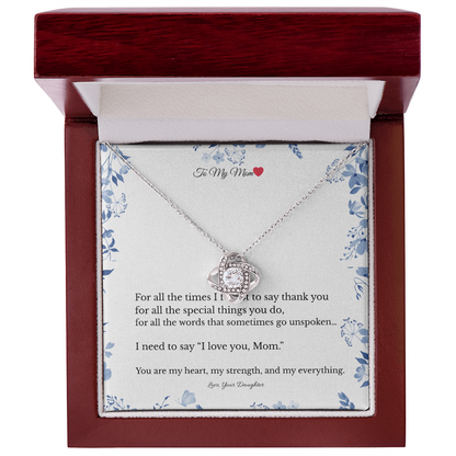 To My Mom – Love Knot Necklace From Daughter ❤️ | Mother's Day Gift