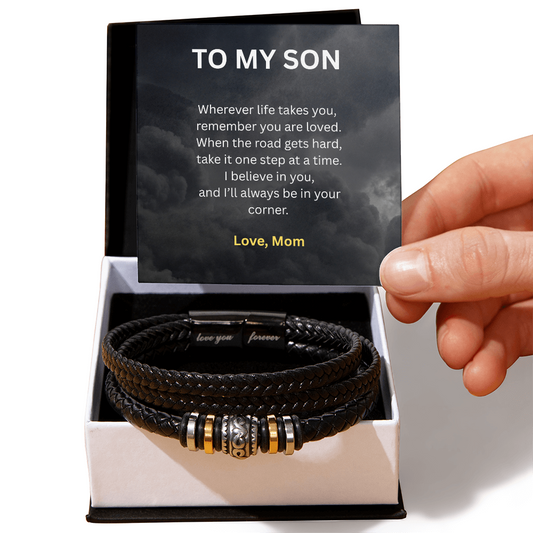 To My Son Bracelet – Love You Forever Gift from Mom