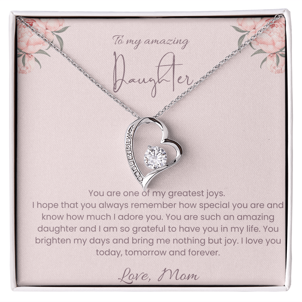 To My Daughter – Forever Loved Heart Necklace