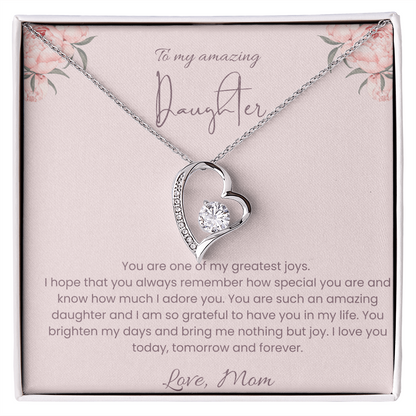 To My Daughter – Forever Loved Heart Necklace