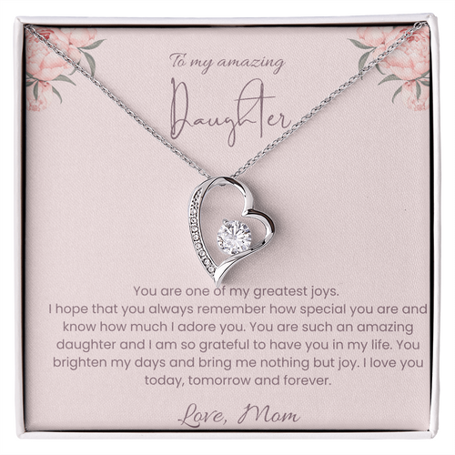 To My Daughter – Forever Loved Heart Necklace