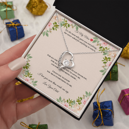 To My Mom – Forever Love Necklace ❤️