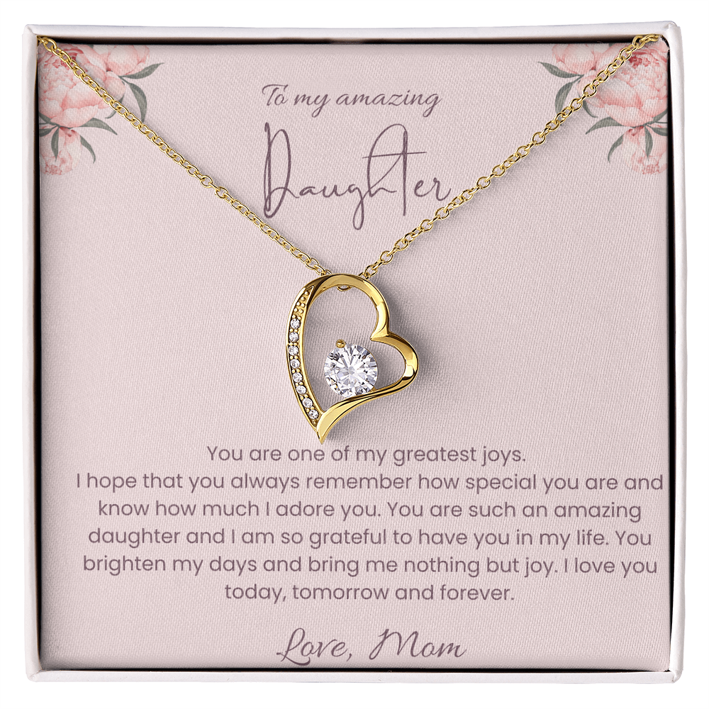 To My Daughter – Forever Loved Heart Necklace