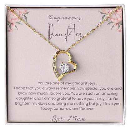 To My Daughter – Forever Loved Heart Necklace
