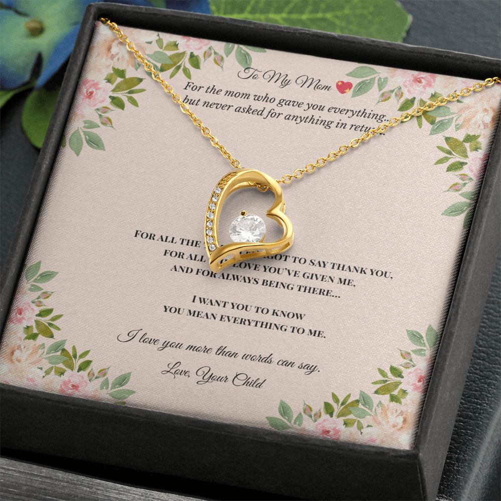 To My Mom – Forever Love Necklace ❤️