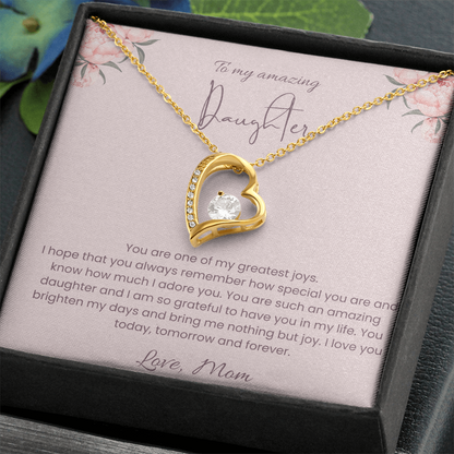 To My Daughter – Forever Loved Heart Necklace