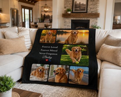 Personalized Pet Memorial Blanket – Forever Loved Keepsake