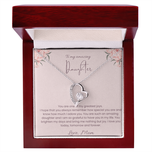To My Daughter – Forever Loved Heart Necklace